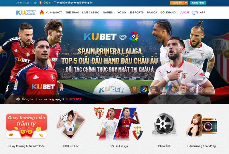 Bước 1: Vào Link Chính Thức Của Kubet