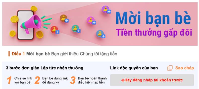 Chia Sẻ Với Bạn Bè – Nhận Tiền Thưởng X2